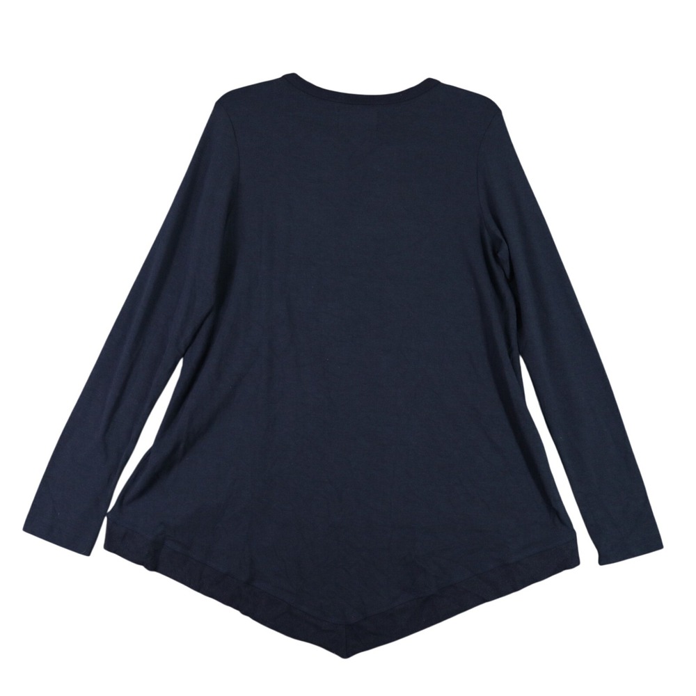 Southcott Long Sleeve Top Womens 2 Bamboo Rayon Sharkbite Hem Casual Everyday
